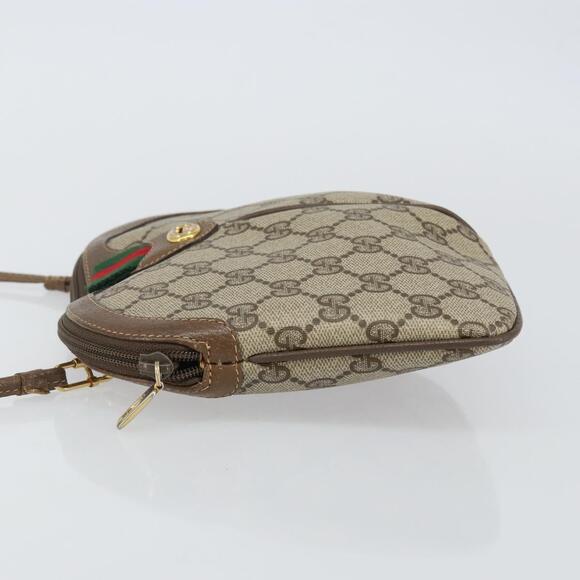 GUCCI GG Supreme Web Sherry Line Shoulder Bag PVC Beige 904 02 047 Auth hk2990 - Picture 4 of 16